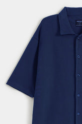 Ottoman Oversized Collar Shirt - Yale Blue